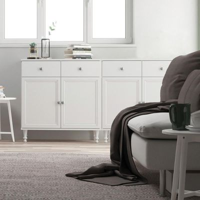 Aparador Buffet Ditália 2 Gavetas 2 Portas 2 Unidades R-629 Branco