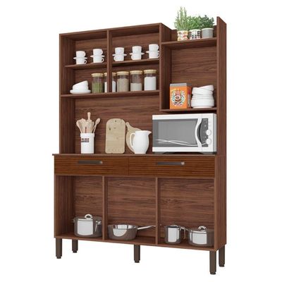 Armário De Cozinha Com 2 Gavetas Siena Ripado Off White