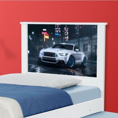Cama Bibox Solteiro Carro Branco Potente