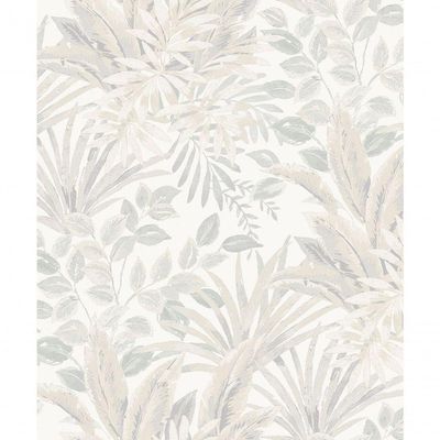 Papel De Parede Time Folhagem Bege Tj3201
