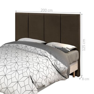Cabeceira King Com Porta Objeto E Tomada Usb Chocolate