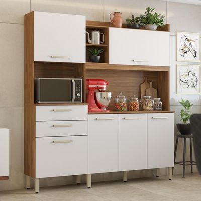 Cozinha Completa 6 Portas Savana Amendola Branco