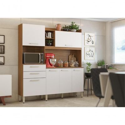 Cozinha Completa 6 Portas Savana Amendola Branco