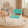 Kit 9 Cadeiras Infantil Iso Escola Base Branco Verde água
