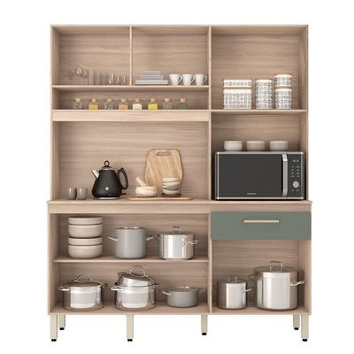 Cozinha Compacta 6 Portas Miami Avena Menta