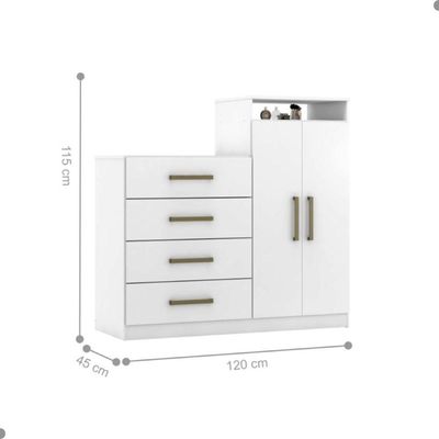 Conjunto Quarto De Casal Completo Ferrara Branco