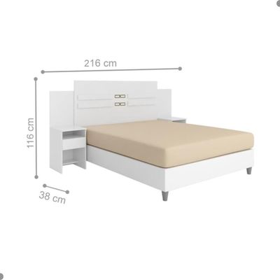 Conjunto Quarto De Casal Completo Ferrara Branco