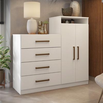 Conjunto Quarto De Casal Completo Ferrara Branco