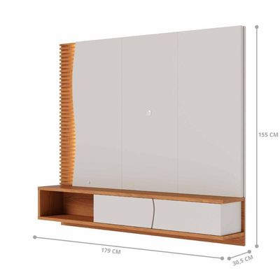 Home Suspenso Sauipe Para Tv 65 Polegadas Off White Freijo