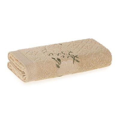 Toalha De Rosto Yuna Karsten Fio Cardado Grão/pérola
