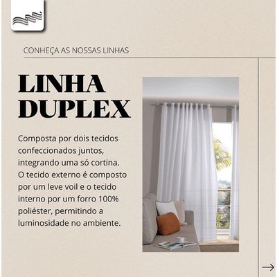 Cortina Duplex Mônaco Com Forro 4,20x2,80m Areia- Bella Janela