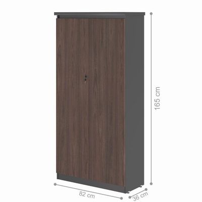 Mesa 1200 Com Armario 2 Portas Alpha Freijo Preto