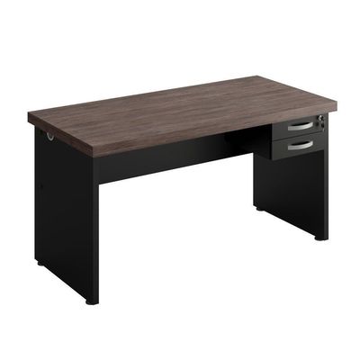 Mesa 1200 Com Armario 2 Portas Alpha Freijo Preto