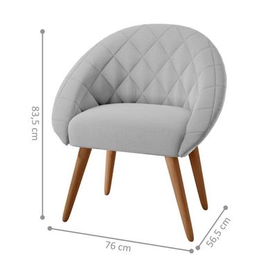 Poltrona Decorativa Maricá Linha Cinza