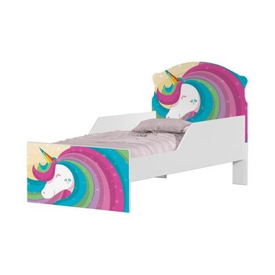 Mini Cama Unicórnio Arco íris Com Colchão