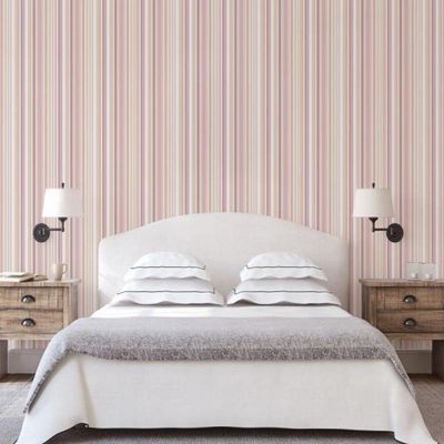 Papel De Parede Quarto Listrados Rosa Pastel