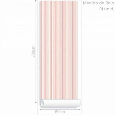 Papel De Parede Quarto Listrados Rosa Pastel