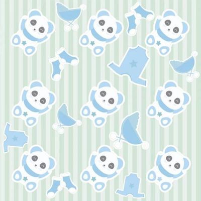 Papel De Parede Infantil Ursinho Menino