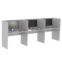 Guiche Office 3 Lugares Irlanda Cinza