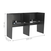 Guiche De Trabalho 2 Lugares Grecia Preto Onix