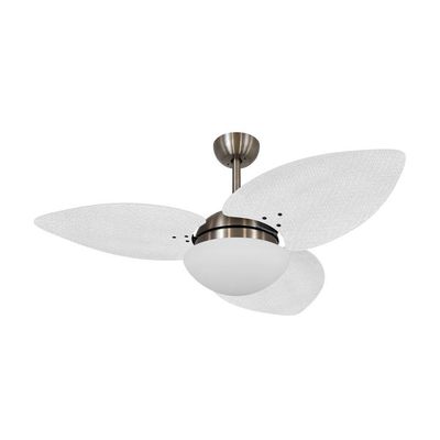 Ventilador De Teto Dormamu Bronze 3 Pás Palmae Branco 220V