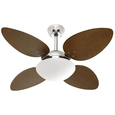 Ventilador De Teto Volare Petalo Palmae Tabaco 220V
