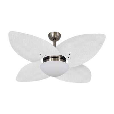 Ventilador De Teto Dormamu Bronze 4 Pás Palmae Branco 110V