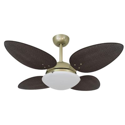 Ventilador De Teto Volare Petalo Palmae Tabaco 220V