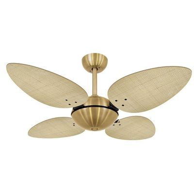 Ventilador De Teto Volare Office Petalo Palmae Natura 110V