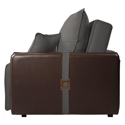 Sofá Para Sala Reclinavel Estofado Doux 200cm Veludo Chumbo