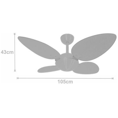 Ventilador Volare P Palmae Natural 220V E Controle Remoto