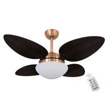 Ventilador Volare Petalo Quad Tabaco 110V E Controle Remoto