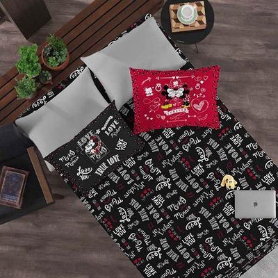 Fronha Avulsa Mickey E Minnie 100% Algodão 48x68cm Vermelho