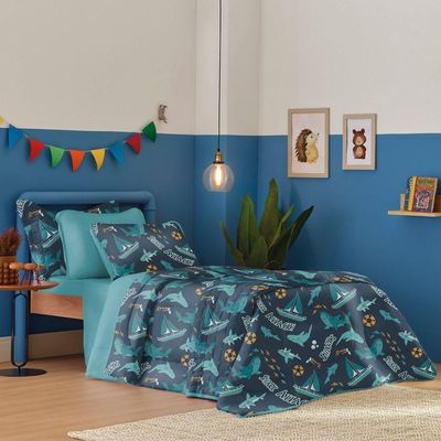 Fronha Avulsa Lisa Atantix Kids 100% Algodão 50x70cm Azul Celeste
