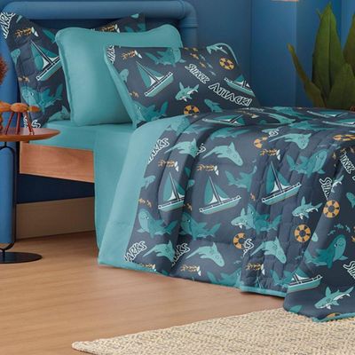 Fronha Avulsa Lisa Atantix Kids 100% Algodão 50x70cm Azul Celeste