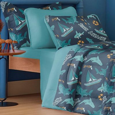 Fronha Avulsa Lisa Atantix Kids 100% Algodão 50x70cm Azul Celeste