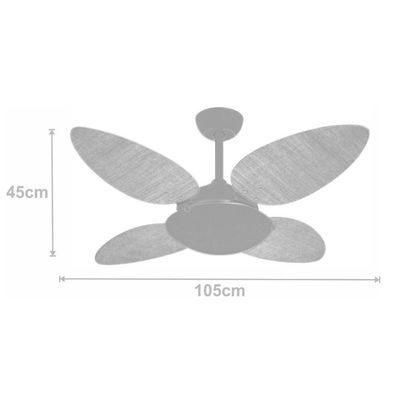 Ventilador De Teto Volare Office Petalo Palmae 220V