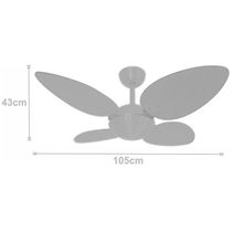 Ventilador Volare Offpetalo Quad 110V Controle Remoto