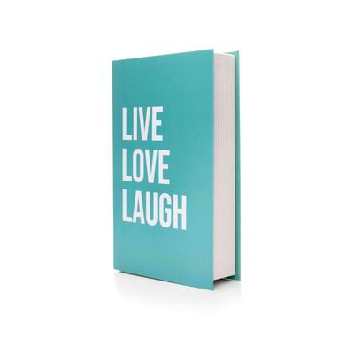 Caixa Livro Verde "Live Love Laugh Verde" 27X17X5Cm