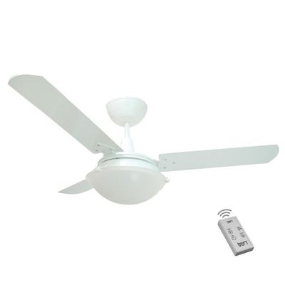 Ventilador Unions Branco 220V 3 Pás Branca E Controle