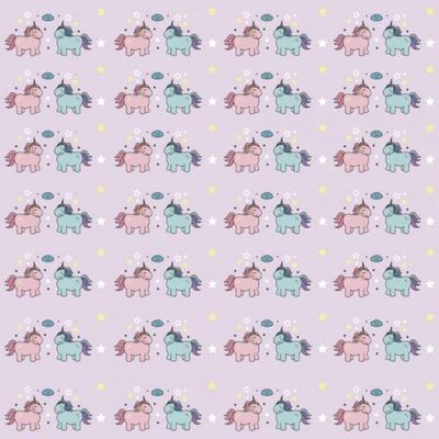 Papel De Parede Infantil Casal Unicórnio