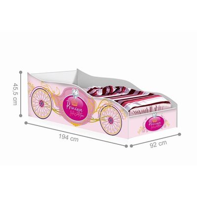 Cama Carro De Solteiro Verona Raio Rosa