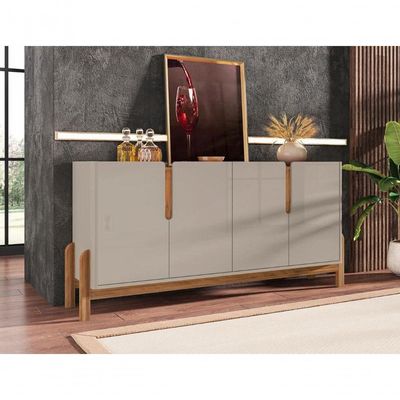 Conjunto Sala De Estar Completo Seville Off White Cedro