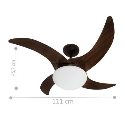 Ventilador Independence 4 Pás 110v Marrom Café E Controle