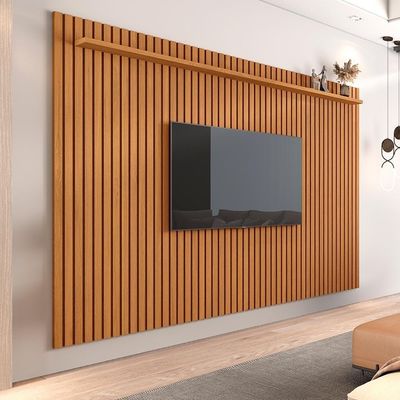 Conjunto Painel Ripado E Nicho 218 Riviera Nature Off White