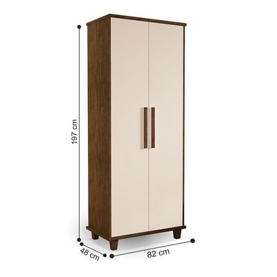 Armário Organizador 2 Portas Lens Malbec Off White