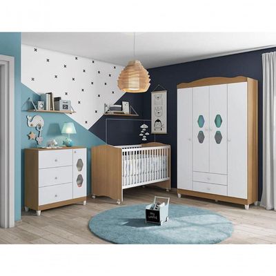 Gaveteiro 1 Porta Manchester Branco Almendra