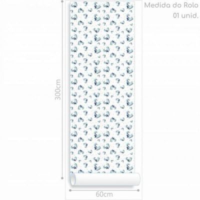 Papel De Parede Infantil Dinossauros Azul