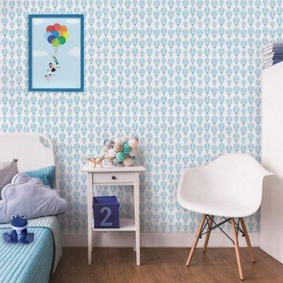 Papel De Parede Infantil Balão Azul