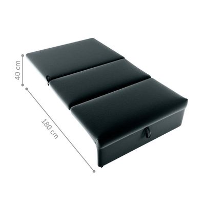 Sofá Cama Para Descanso Alice Veludo Inca Preto